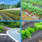 Sunocity 6ft x300ft Black Weed Barrier 3.5oz Landscape Premium Fabric-Heavy Duty Woven Ground Cloth with Superior Permeability Weed Control Convenient Design