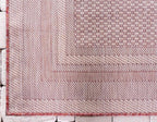 Unique Loom Outdoor Border Collection Area Rug - Soft Border (9'x 12' Rectangle, Rust Red/ Ivory)