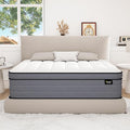 Queen Mattress, 14 Inch Hybrid Mattress Queen Size in a Box with Cooling Gel Memory Foam and Individual Pocket Springs|Motion Isolation&Pressure Relief