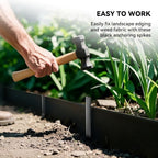 Land Guard Metal Landscape Edging, 6" x 50 ft (2-Roll Pack) – Flexible Black Garden Border