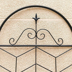 4 Pack Metal Garden Trellis 86.7" Tall Outdoor Climbing Plant Support for Roses, Flowers, Rustproof Durable Black Galvanized Tube, Lawn Garden Fence Decor Screen (4, Castle-86.7" H)