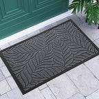 Yimobra Front Door Mat Outdoor Indoor, 36x24 All-Season Waterproof Welcome Mat, All-Weather Outside Entrance Mat, Non-Slip Patio Porch Doormat, Low Profile, Fade Resistant, Grey