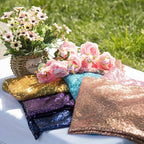 JYFLZQ Navy Blue Sequin Backdrop Curtains 4ft x 6.5ft 1 Panel Glitter Photo Booth Backdrops Sparkly Photography Background Drapes for Parties Wedding Bridal Showers