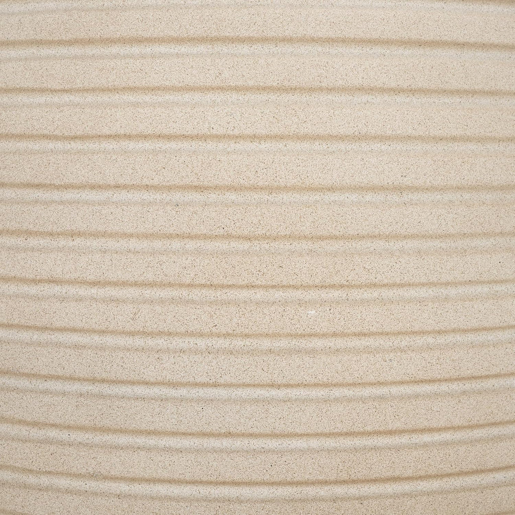 SAFAVIEH Outdoor Collection Jasper Beige Cement Ficonstone Planter Pot Set of 2