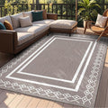 Outdoor Patio Rug, Outside Rectangular Carpet, Moroccan Geometric Rugs, Washable Large Indoor Outdoor Rug 6x9 Mats for RV, Picnic, Backyard, Deck, Balcony, Porch, Beach