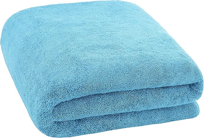 Cotton Paradise 100% Cotton 40x80 Oversized Bath Sheet, Extra Large Turkish Bath Towels for Bathroom, Sky Blue Bathsheet