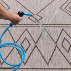 Keen Home Design Terrace Outdoor Area Rug - 10x14 Washable Indoor/Outdoor Rug for Patio, Kitchen, Balcony, Beach, Garden, Deck and Porch, Size: 10'x14'