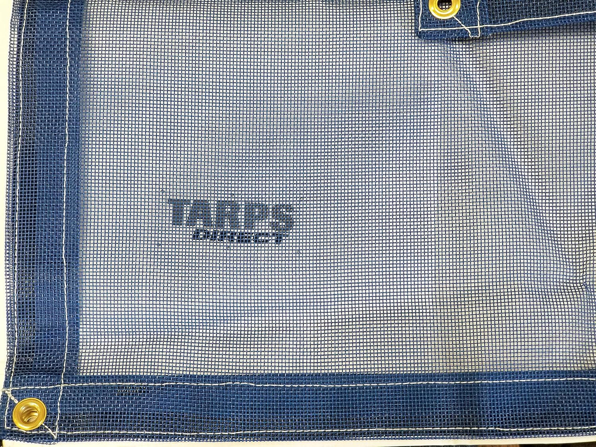 14 Ft. x 24 Ft. Blue 10 Oz. Vinyl Coated Mesh Tarp